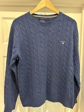 GANT Blue Cable Knit Fine