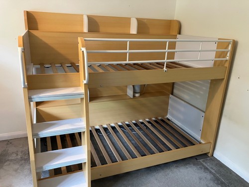 Bunk bed with - , shelving