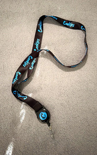 Cookies black plastic lanyard - cookies,