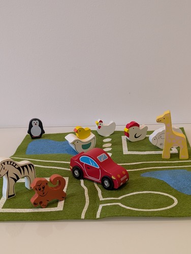 Small wooden zoo farm - small, &