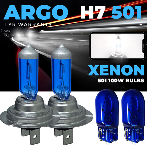 Headlight xenon white bulbs - h7,