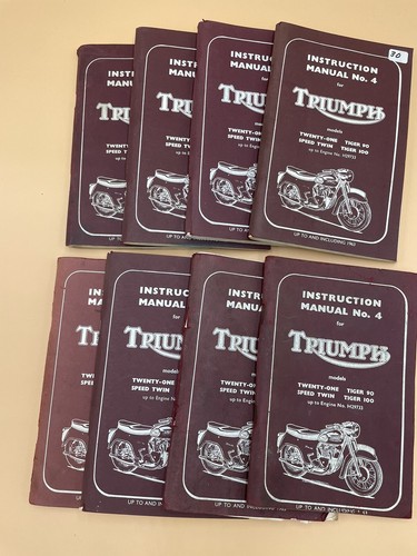 Original triumph instruction - original,
