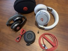 Beats By Dr. Dre Pro | Beats Solo Over the Ear Headphones Silver & Black BUNDLE