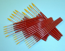 Single Round Fine Synthetic Sable Artist Paint Brushes Watercolour Acrylic Oil