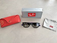 Ray-Ban New Wayfarer RB2132 Sunglasses Mens Black / Blue / Purple - Pre owned