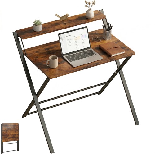 Homcom folding desk tier - homcom,
