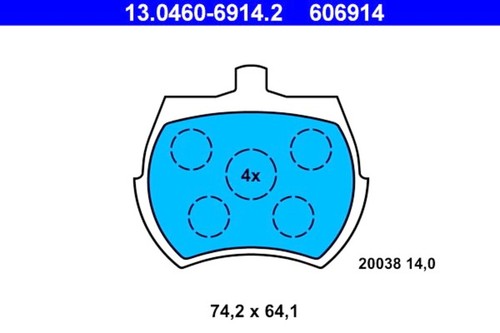 Ate disc brake pad set - pad,