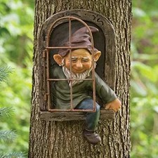 Garden Gnome Tree Sculpture