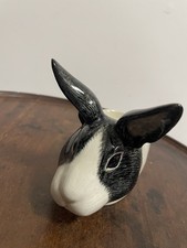 Quail Ceramics   Face Egg Cup   Dutch Rabbit   Black & White
