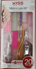 NEW Kiss New York Manicure Kit Professional 20 Piece set with Travel Pouch