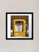 Vintage yellow gas station