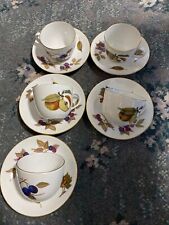 5 Royal Worcester Evesham Cups