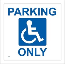 VE088 DISABLED PARKING ONLY