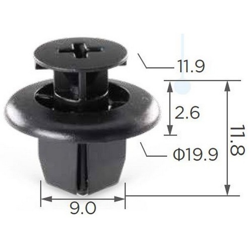Fit ford door fastener - door, push