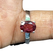 Natural Garnet Ring 925