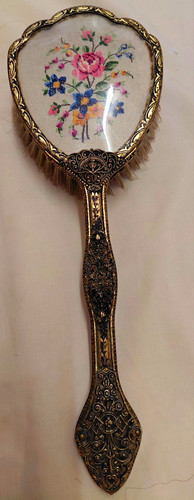 Vintage ornate metal hand hair - vintage,