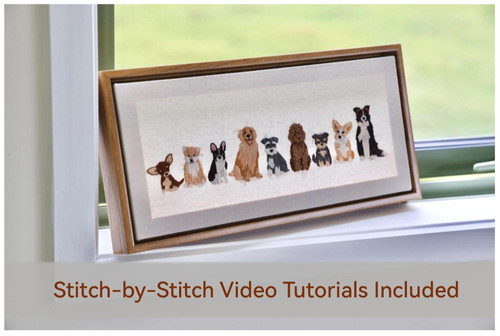 Dog parade embroidery diy - dog,