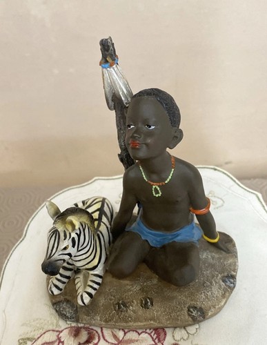 Maasai boy with zebra - maasai,