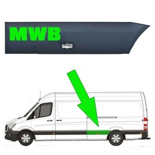 Mercedes Sprinter MWB Plastic Protective Side Moulding Strip Trim N/S 2006 -2018
