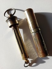 ANTIQUE SALTER BRASS TUBE SCALES WITH CASE .