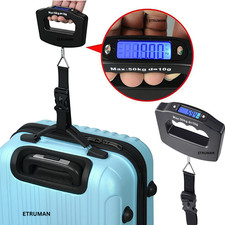 Portable Digital Luggage Scales NEW 50kg Fishing Travel Weighing Scales Suitcase