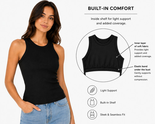 Ribbed racerback vest top - m&s,