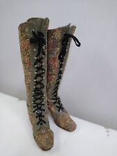 Vintage 1960s Tapestry Lace Up