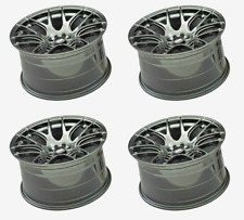 XXR 530 18" x 8.75J ET20 5x100/114.3 CHROME BLACK WIDE RIMS ALLOYS WHEELS Z1671