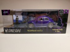 Jada Toys 1/24 Wednesday Adams & Thing Volkswagen Beetle Diecast Model