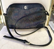 Vintage 1990 Liz Claiborne Crossover, Side, Shoulder Bag.Black Multi-See Details