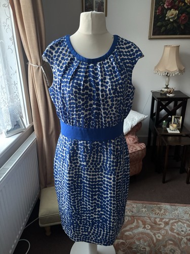Jaeger blue white silk - jaeger, dress