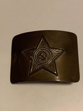 USSR Soviet Russian Army Navy Military Uniform Belt Buckle Brass Steel Original