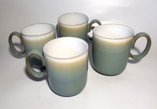 4 x Denby Azure Double Dip Straight Sided Mugs