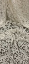 Ivory Floral Guipure Lace Fabric 58'' PRICE PER METER