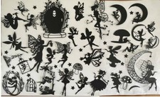 Bumper pack of die cut cuts fairy mix door x 32 black fairy jar topper