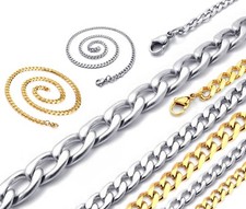 Mens Necklace Curb Link Chain