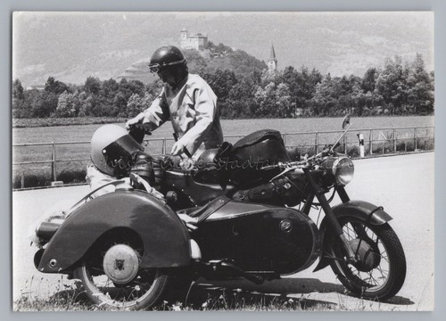 Motorcycle with sidecar - with,
