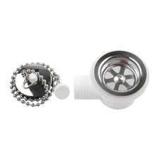 Compact Stainless Steel Angle Fitting for Sink Waste in For RVs and Boats