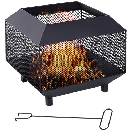 Square fire pit 44cm - 44cm, with