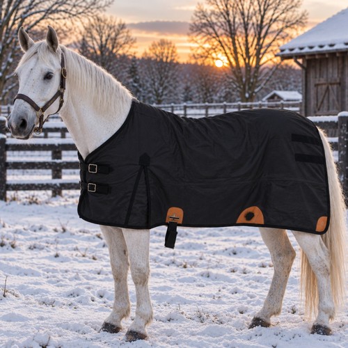 Winter horse stable blanket - winter,