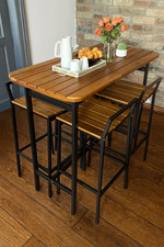 5 Piece Bar Table Set Acacia