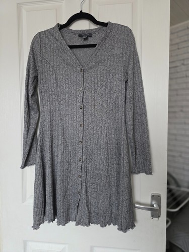 Primark grey ribbed - primark, button
