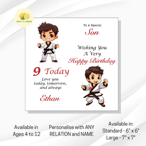 9th birthday card - 9th,
