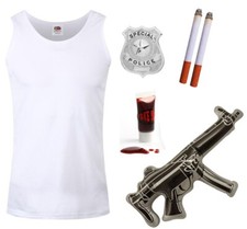 1980'S ACTION HERO MCCLANE INSPIRED MOVIE FANCY DRESS ACESSORY SET WILLIS