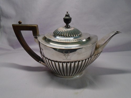 Antique solid silver teapot - antique,