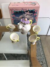 Rare Retro Disney Beauty and The Beast Ms Potts And Chip Retired Tea Set Vintage