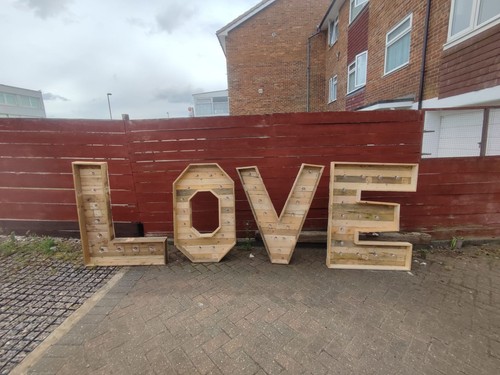 Wedding light letters - light,