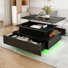 LED Coffee Table Wooden 2