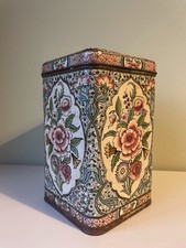 Vintage Tin Tea Caddy Indian