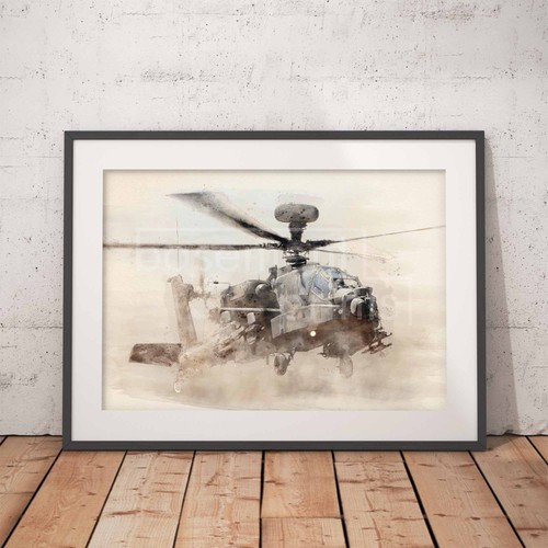 Apache helicopter poster - ah-64,
